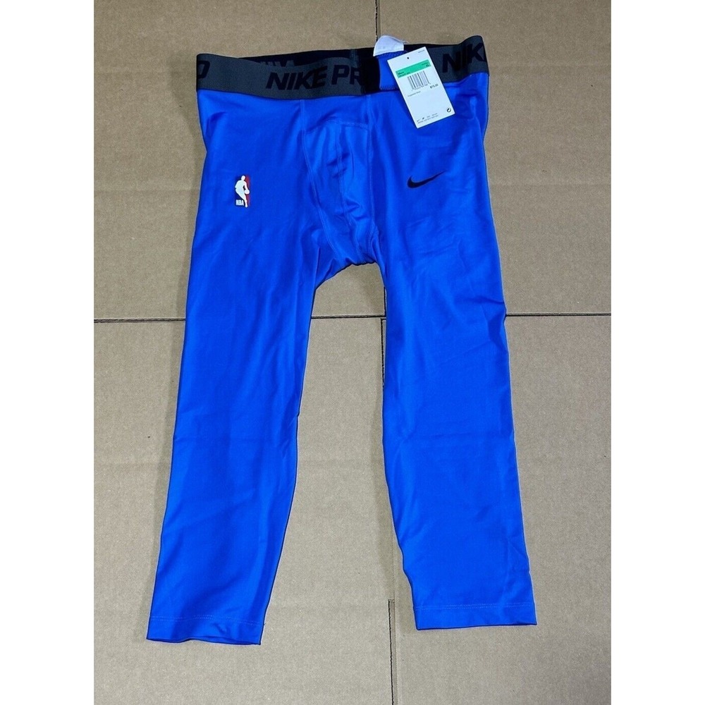 Nike Pro NBA Compression 3/4 Pants Team Issued Dri-Fit Blue (DN1547-403) Sz XL